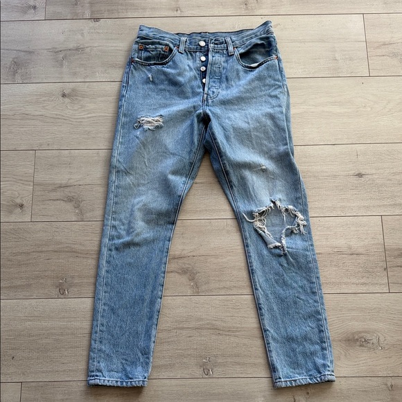 Levi's Denim - Levi’s Distressed Women’s Jeans - Light Blue